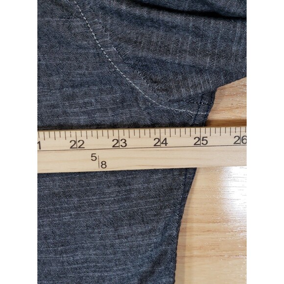 Eddie Bauer Men’s Button Up Shirt XL Classic Fit Gray Chambray Cotton - Picture 8 of 9